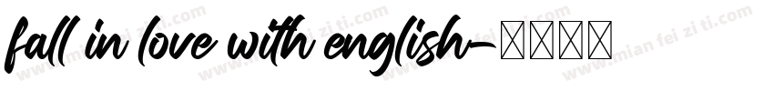 fall in love with english字体转换